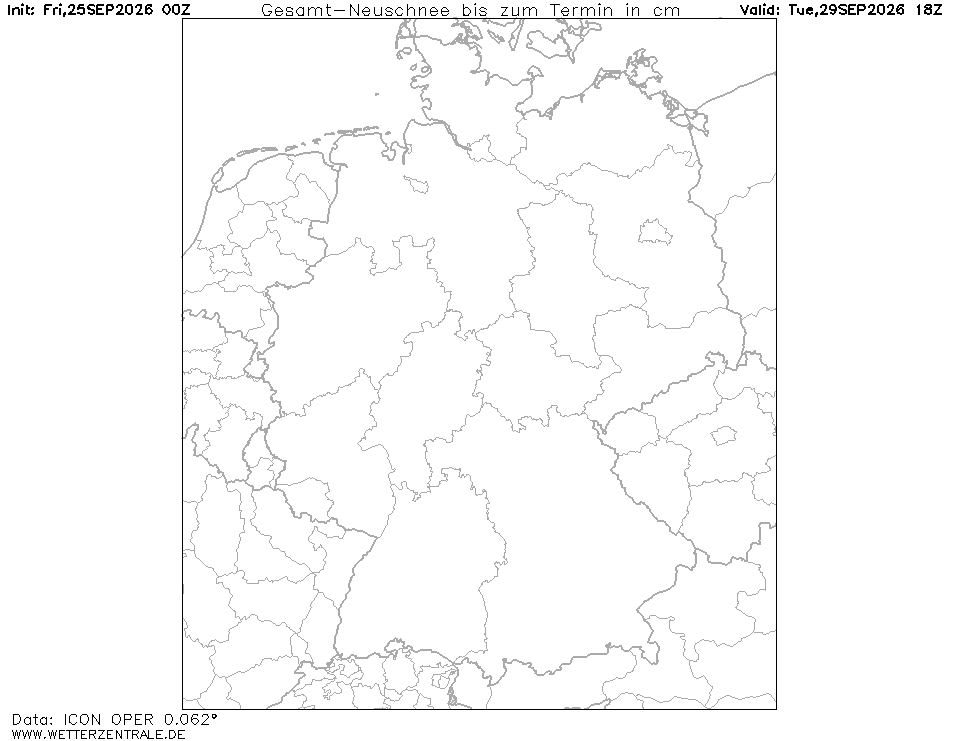 ICON Gesamt-Neuschnee Deutschland